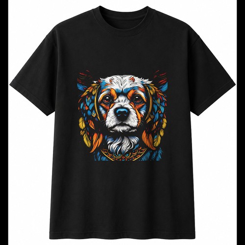 Tattoo cavachon with - with, feathers