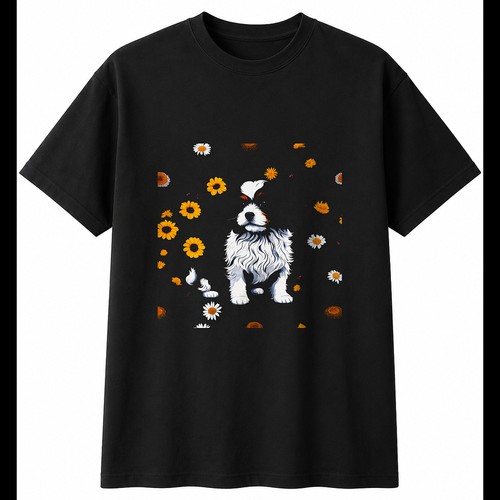 Cavachon with flowers mens - cavachon,