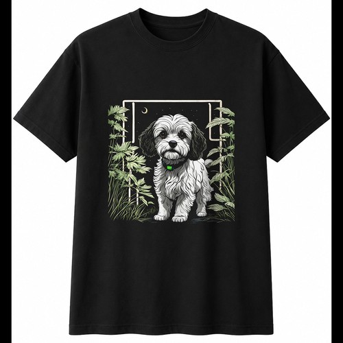 Cavachon botanical dog lover - botanical,