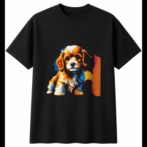 Airbrush cavachon portrait - airbrush,