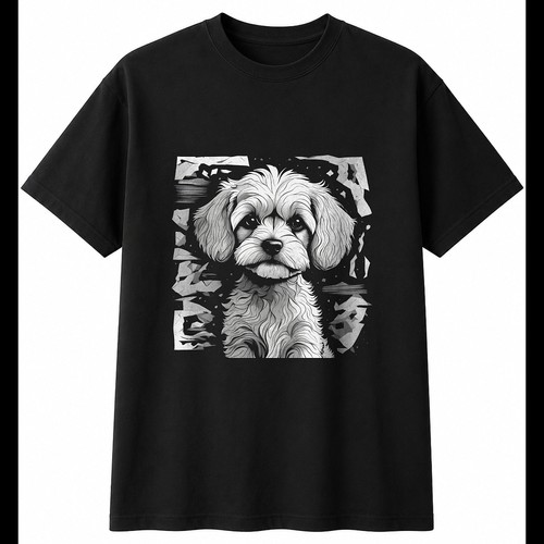 Charcoal cavachon mens shirt - charcoal,