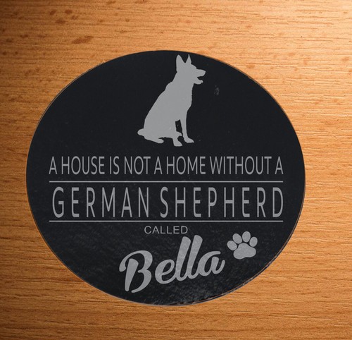 Dog breed slate - coaster, with