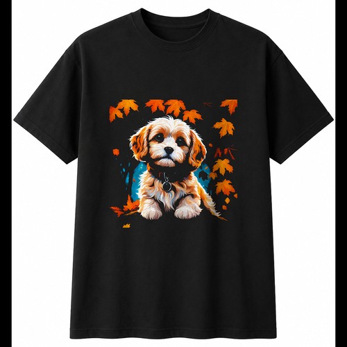 Colourful cavachon autumn - cavachon,