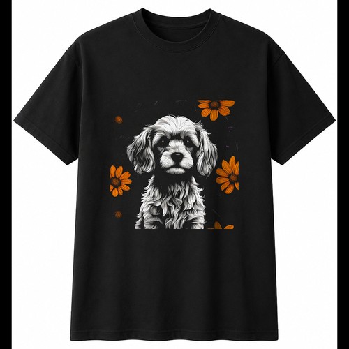 Greyscale cavachon with - greyscale,