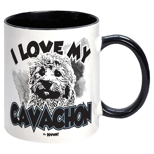 Cavachon mug dog love - i, sketch